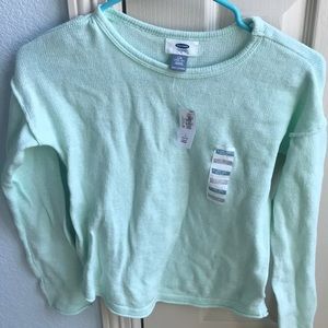 mint green old navy sweater